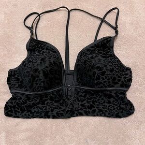 PINK Victoria's Secret Velvet Deep Lightly Padded Bralette Sz S